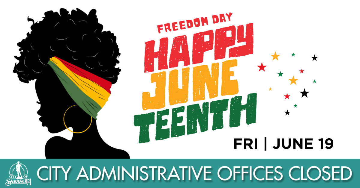 Graphic for the City's observance of the Juneteenth national holiday