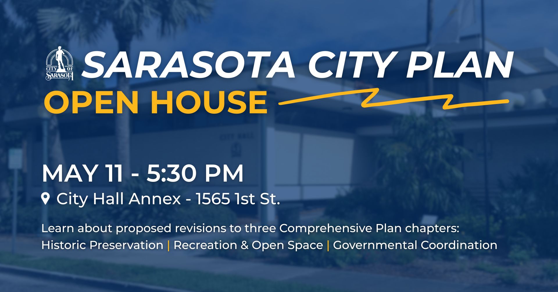Sarasota City Plan open house on May 11