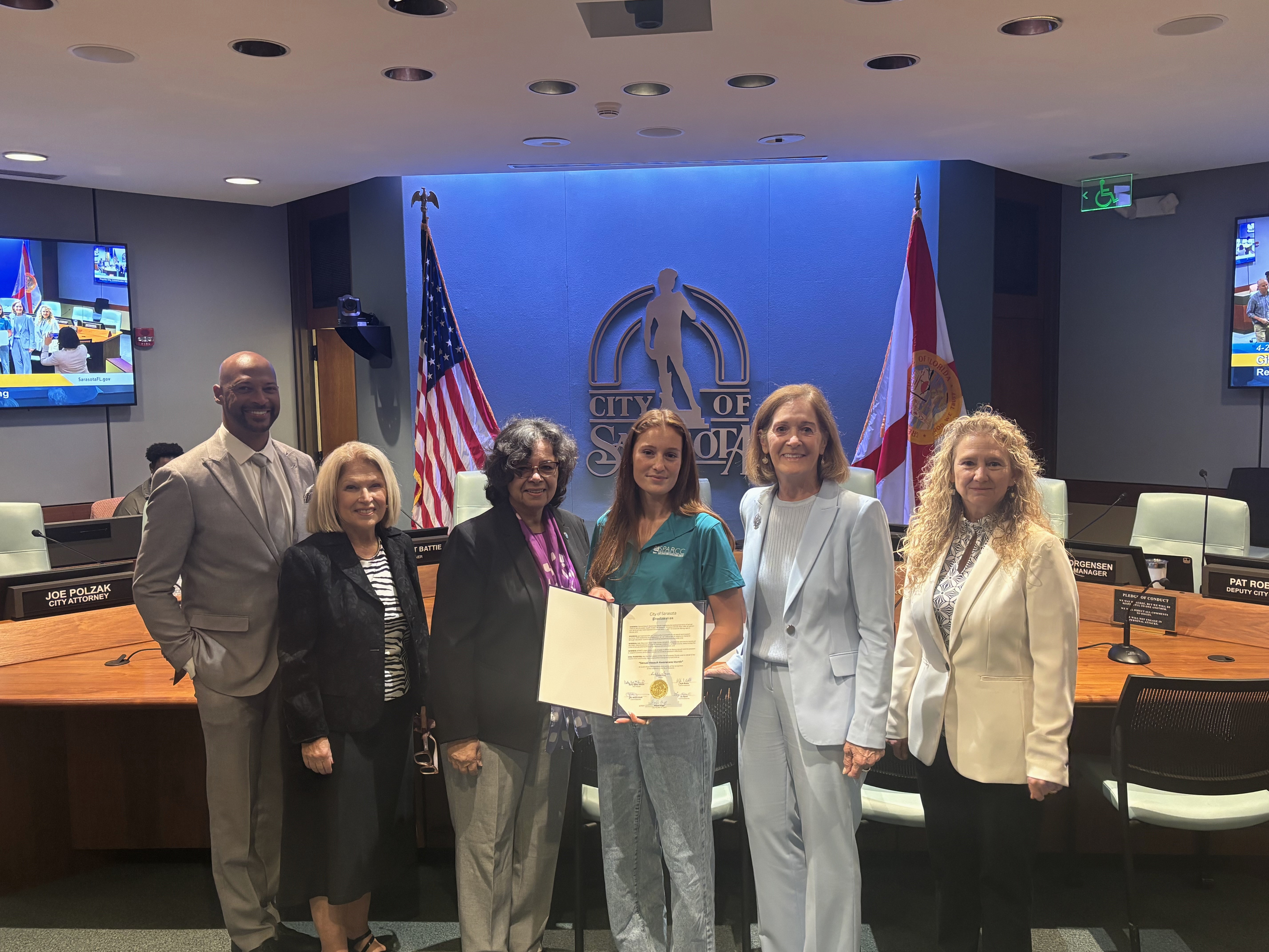 image of the City Commission with SPARCC Sarasota representative