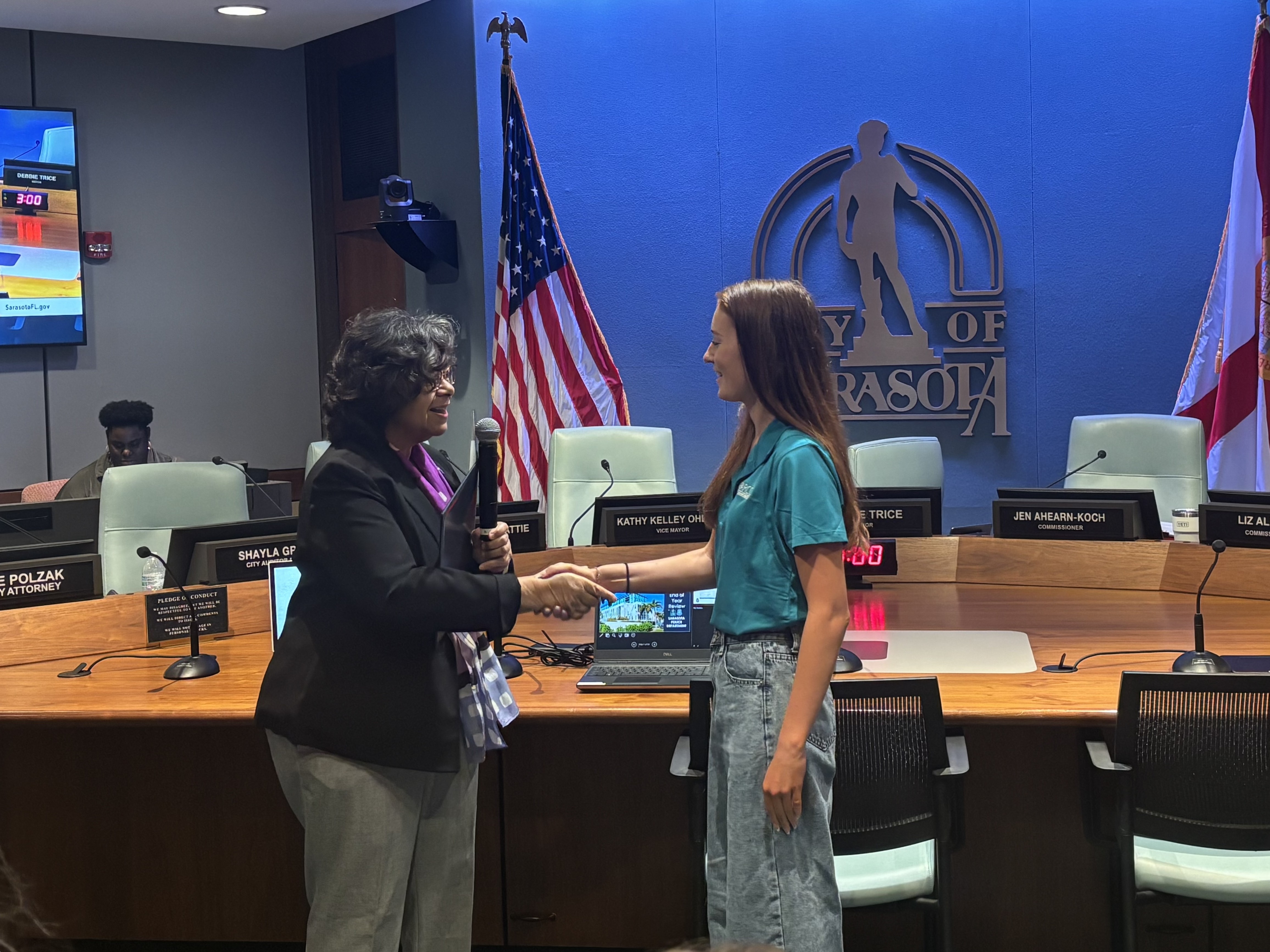 image of Sexual Assault awareness month proclamation presented to SPARCC representative