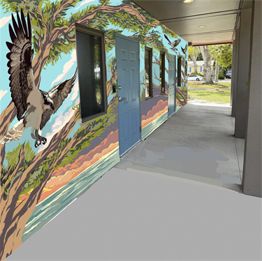 Above the Nest mural design concept