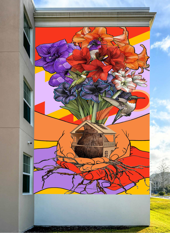 N Carlos Jefferson - West Facing Wall on Orange Avenue