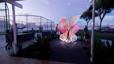 Concept design for SWING sculpture by Michael DiCarlo
