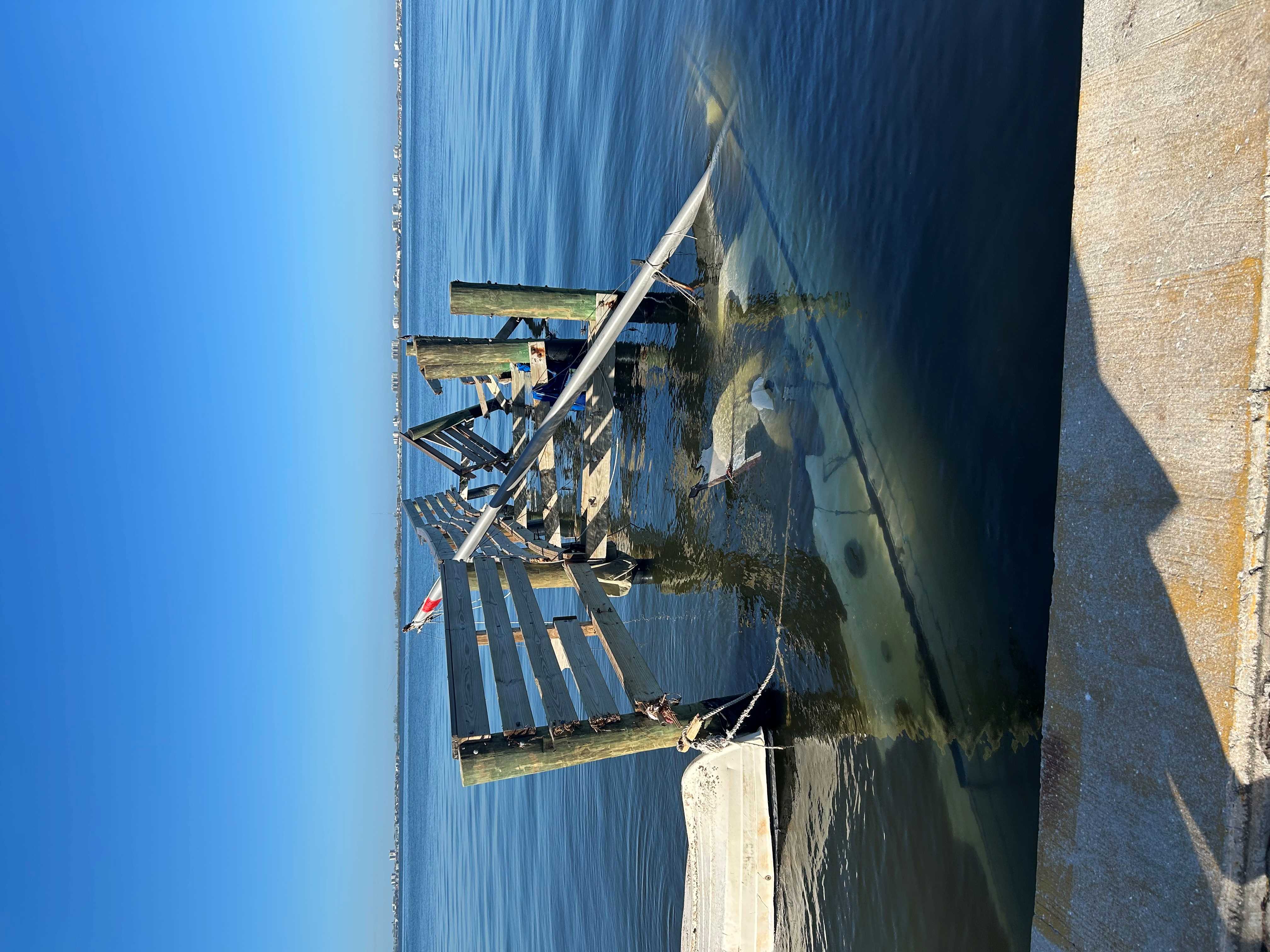 Whitaker Pier Smashed by Sailboat