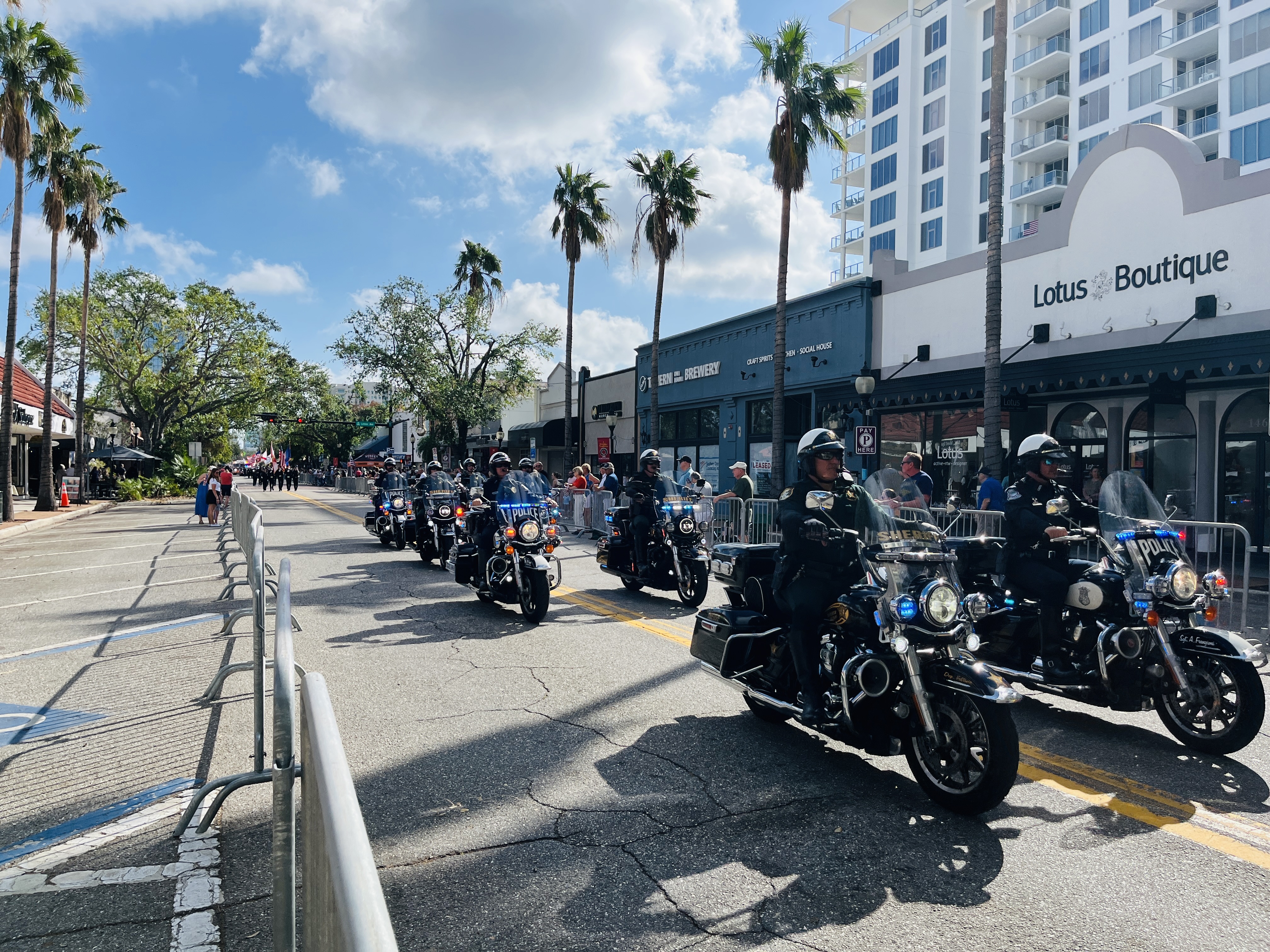 Group of Motor Officers during a previous City of Sarasota sponsored parade.