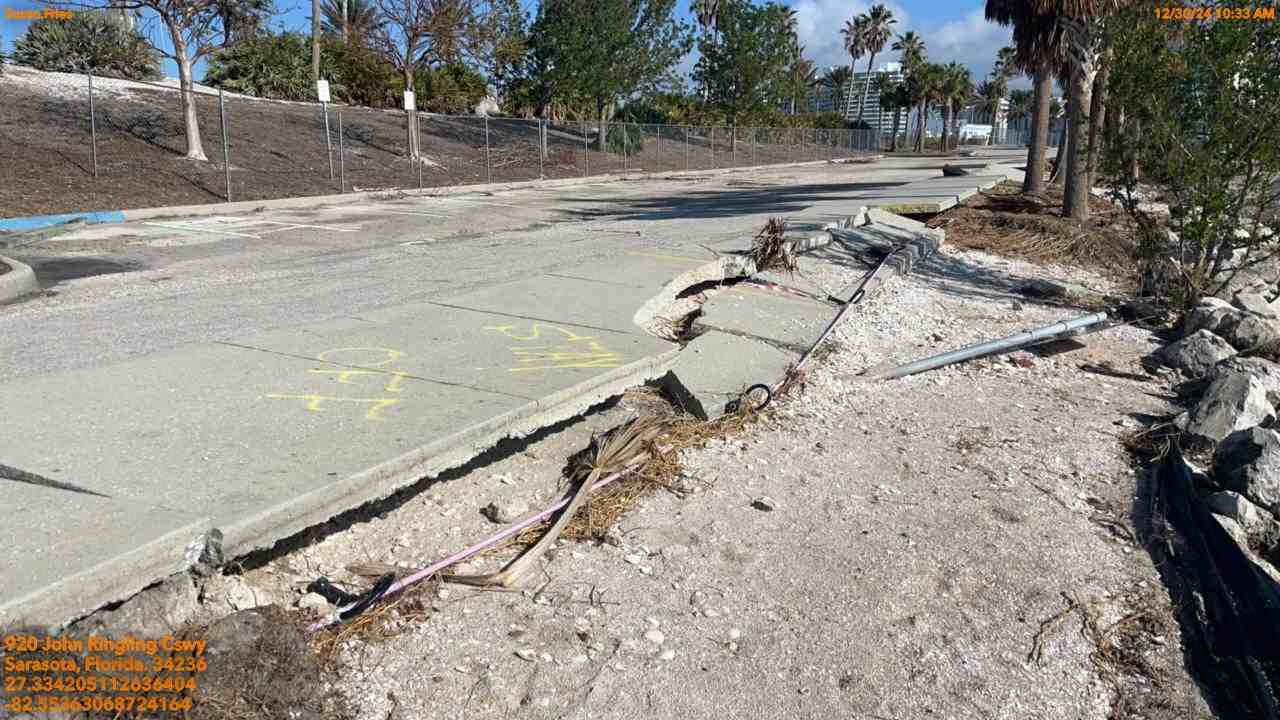 Damage to Sidewalk and Landscaping at Eloise-Werlin Park